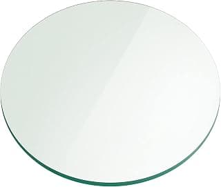 18" Inch Round Glass Table Top 1/4" Thick Flat Polish Edge Tempered by Fab Glass and Mirror