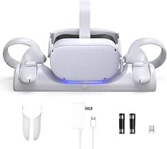 VR Charging Station for Oculus Quest 2/Meta Quest 2, Charging Dock Supports LED indicator/