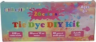DIY Tie Dye Kit for Kids & Adults - 26 Permanent Colors Tie Dye Powder w/Tie Dye Bottles, 