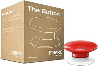 FIBARO The Button Z-Wave Plus Scene Controller On-Off Trigger, FGPB-101-3, Red