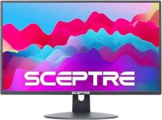Sceptre 22 inch 75Hz 1080P LED Monitor 99% sRGB HDMI X2 VGA Build-In Speakers, Machine Bla