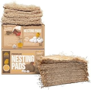 Premium Laying Hen Nesting Pads, USA Grown & Sustainably Harvested, 13 x 13 (10 Pack)