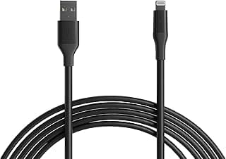 Amazon Basics Lightning to USB-A Cable for iPhone, 10 Feet, Black