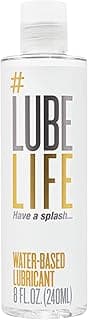 Lube Life Water-Based Personal Lubricant, Lube for Men, Women and Couples, Non-Staining, 8