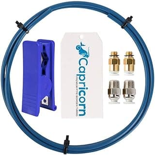 Capricorn Bowden PTFE Tubing 1M XS Series 1.75MM Filament with 2X PC4-M6 & 2X PC4-M10 Pneu