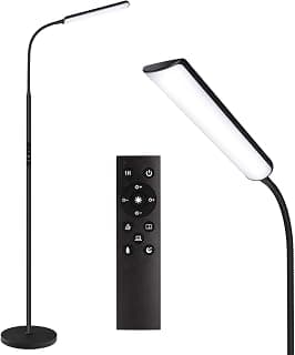 LED Floor Lamp, Bright 15W Floor Lamps for Living Room with 1H Timer, Stepless Adjustable 