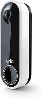 Arlo Essential Video Doorbell - HD Video, 180° View, Night Vision, 2 Way Audio, Direct to 