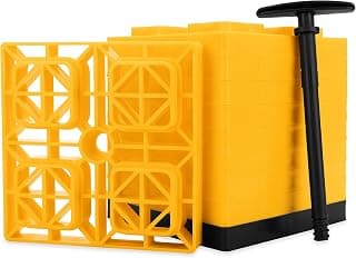 Camco 21022, FasTen Camper/RV Leveling Blocks | Designed of Heavy-Duty UV Resistant Resin 