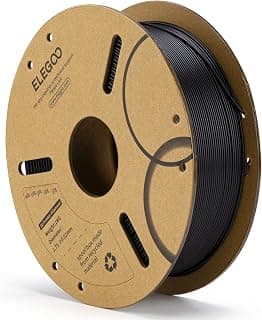ELEGOO PLA Filament 1.75mm Black 1KG, 3D Printer Filament Dimensional Accuracy +/- 0.02mm,