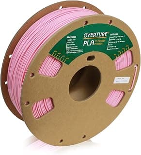 OVERTURE PLA Filament 1.75mm PLA 3D Printer Filament, 1kg Cardboard Spool (2.2lbs), Dimensional Accuracy +/- 0.03mm, Fit Most FDM Printer (Pink)