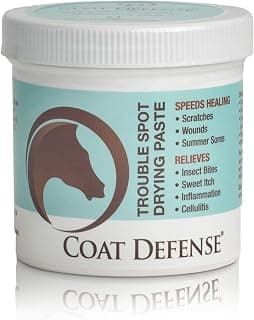 COAT DEFENSE Trouble Spot Drying Paste for Horses - Natural Equine Wound Care That Provide