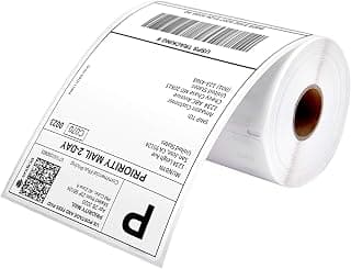MUNBYN 4"x6" Direct Thermal Shipping Label Compatible with DYMO LabelWriter 4XL 1744907,1755120, Perforated Postage Label Paper for MUNBYN, DYMO, Rollo, JADENS, Permanent Adhesive, 220 Labels/Roll