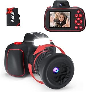 MOREXIMI Upgarded Kids Camera, 4K Digital Camera for Kids with Shutter AF, Rotable Zoom Le