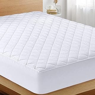 Utopia Bedding Quilted Fitted Mattress Pad (Queen) - Elastic Fitted Mattress Protector - M