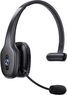 Gixxted Bluetooth Headset, Trucker Bluetooth Headset with Noise Canceling Microphone, 60 H