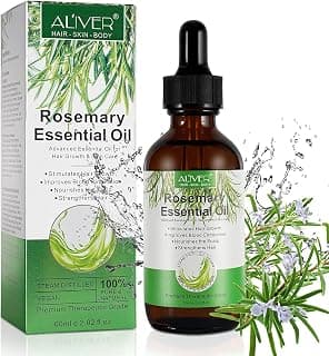 Rosemary Essential Oil for Hair Growth, 100% Pure Organic Rosemary Oil for Eyebrow and Eye