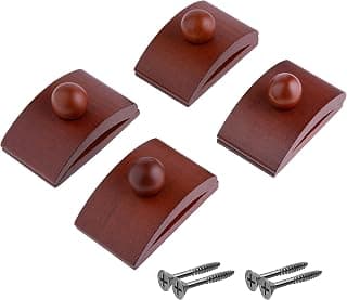 Classy Clamps Wooden Quilt Wall Hangers – 4 Large Clips (Dark) and Screws for Wall Hangings - Tapestry Hangers/Quilt Hangers for Wall hangings - Quilt Clips/Wall Clips for Hanging/Quilt Rack