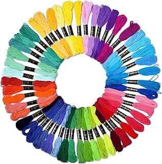 Embroidery Floss Rainbow Color 50 Skeins Per Pack Cross Stitch Threads Friendship Bracelet