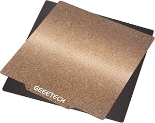 Geeetech Dual Sided Textured PEI Sheet and Magnetic Base with Sticker 260 x 260mm, Spring Steel Flexible Magnetic Build Plate for Geeetech A20 Series A20/A20M/A20T/ Mizar S/M and Tronx xy-2