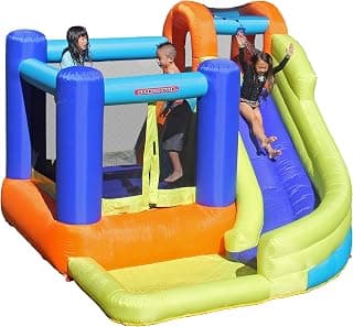 Sportspower My First Jump N' Slide Bounce House with Blower, 165.6" L x 141.6" W x 94.8