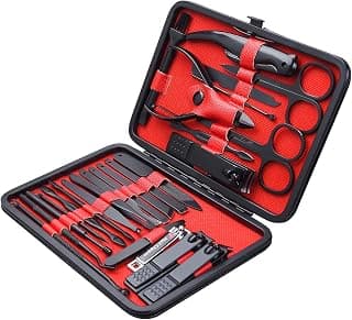 26 PCS Premium Manicure Set, AULLUA Nail Clippers, Professional Grooming Gift Kit, Pedicur