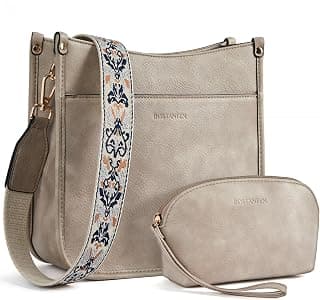 Crossbody Bags for Women 2PCS Vegan Leather Hobo Purses Wallet Set Shoulder Handbags With 