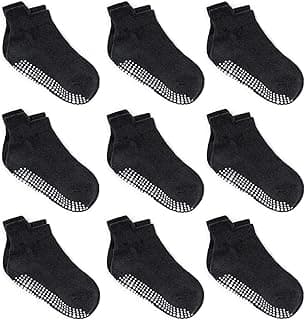 Zaples Baby Non Slip Grip Ankle Socks with Non Skid Soles for Infants Toddlers Kids Boys Girls