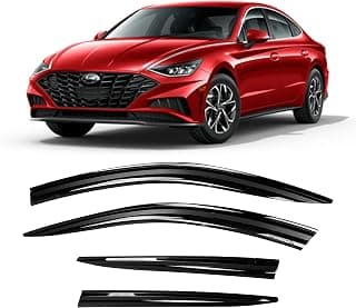 JSP Side Window Deflector Strip, Out-Channel Rain Guard for Hyundai Sonata 2020-2022, Dark