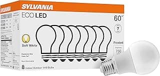 SYLVANIA ECO LED Light Bulb, A19 60W Equivalent, Efficient 9W, 7 Year, 750 Lumens, 2700K, 