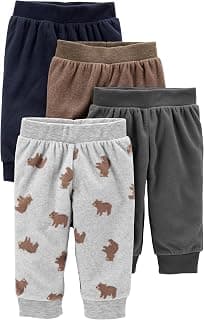 Unisex Babies' Fleece Pants, Pack of 4