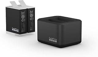 GoPro Dual Battery Charger + 2 Enduro Batteries (HERO11 Black/HERO10 Black/HERO9 Black) - Official GoPro Accessory